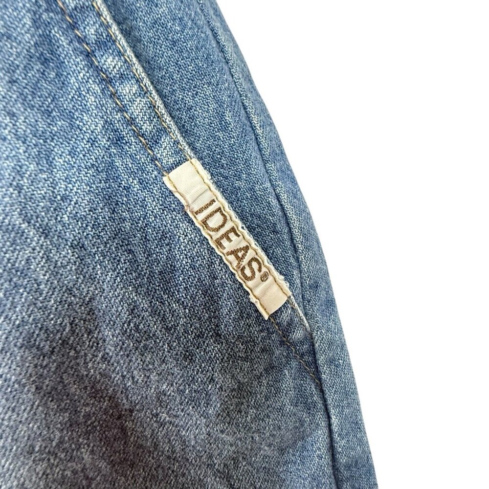 Vintage Ideas Dress Womens M Midi Denim Snap Western Elastic Waist Pockets READ - Picture 5 of 10